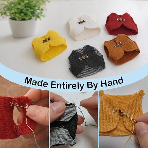 Hamster Clothes Small Animal Outfit Button-Up Vest Warm Winter Sweatshirt Ferret Costume Accessories for Halloween Party Cosplay Photoshoot – Suitable for Ferret Rabbit Guinea Pig Squirrel（Brown） thumbnail 7