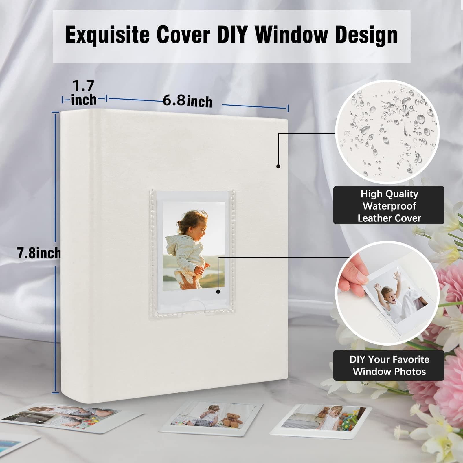 Álbum de fotos para Fujifilm Instax Mini, Álbum de fotos de 180 bolsillos con espacio de escritura para Polaroid, cubierta de piel, fotos de 2 x 3 para Instax Mini 12 11 9 40 8 7 Evo LiPlay cámara thumbnail 2