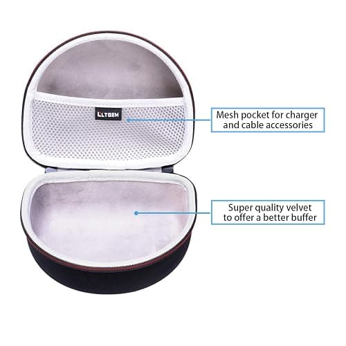 Headphone Case for Audio-Technica ATH-M30X / ATH-M50X / ATH-M40X / ATH-M50xBT2 / ATH-M50xBT2DS Headphones, Black+Grey thumbnail 2