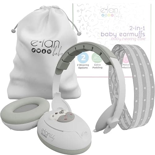 2-in-1 Baby Ear Muffs Noise Protection - Baby Headphones for Noise & Plane Travel - 2 Headbands - Toddler Ear Protection for Infant & Toddler Travel Essential, Age 1-36 Months thumbnail 7