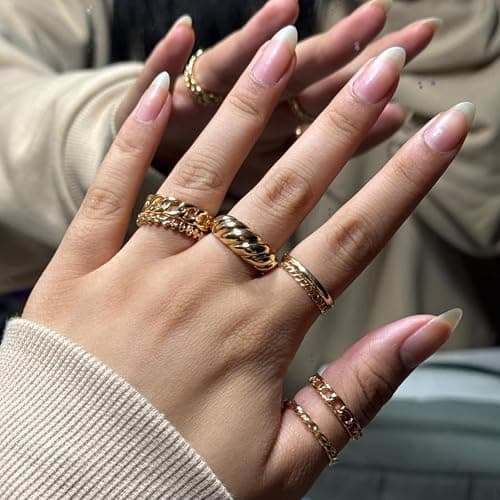 YEEZII 68 Pcs Gold Knuckle Rings Set for Women, Stackable Boho Joint Finger Midi Rings Silver Hollow Carved Crystal Stacking Ring Pack for Gift thumbnail 7
