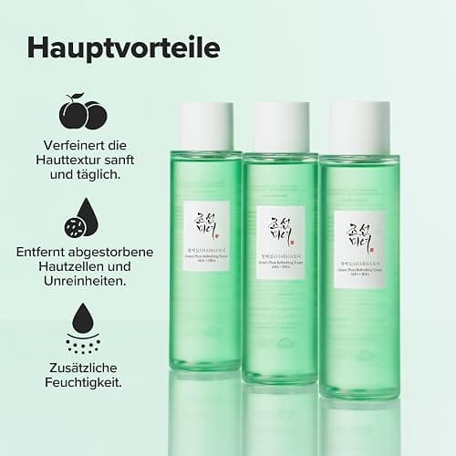 Beauty of Joseon Green Plum Aha Bha Toner, Erfrischende Gesichtsessenz, Feuchtigkeitscreme, Koreanische Hautpflege Für Männer Und Frauen, 150 Ml, 152 Ml thumbnail 5