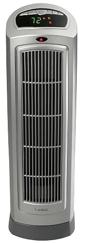 Lasko Oscillating Digital Ceramic Tower Heater for Home with Adjustable Thermostat, Timer and Remote Control, 23 Inches, 1500W, Silver, 755320, 8.5″L x 7.25″W x 23″H, Silver thumbnail 7
