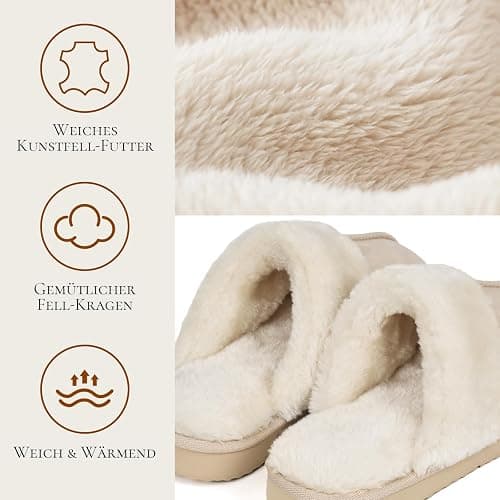 OOW Fuzzy Slippers for Women Cozy Faux Fur House Shoes Memory Foam Slippers | Winter, Warm Slippers, Cushioned Insole, Non-slip Outsole, Indoor and Outdoor, Great Gift for Women thumbnail 5
