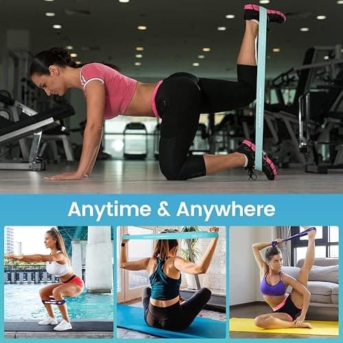 WIKDAY Resistance Bands for Working Out Exercise Loop Bands Workout Bands Set for Men Women Body Stretching, Crossfit Training, Home Workout, Physical Therapy, Booty Legs, Set of 5 thumbnail 7