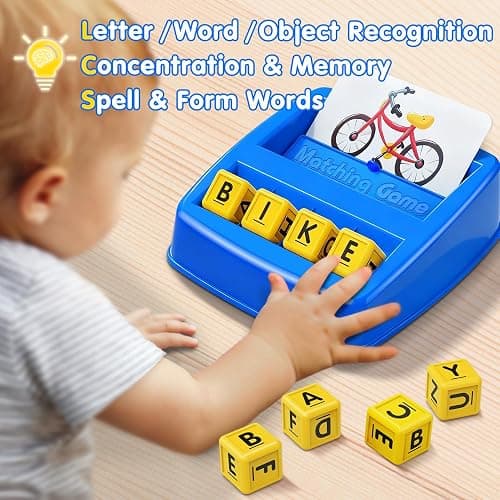 HahaGift Educational Toys for 3-5 Year Old Boy Girl Gifts, Matching Letter Learning Games Activities, Ideal Christmas Birthday Gift for Toddler Kids Age 3 4 5 6 7 Year Olds Boys Girls thumbnail 7