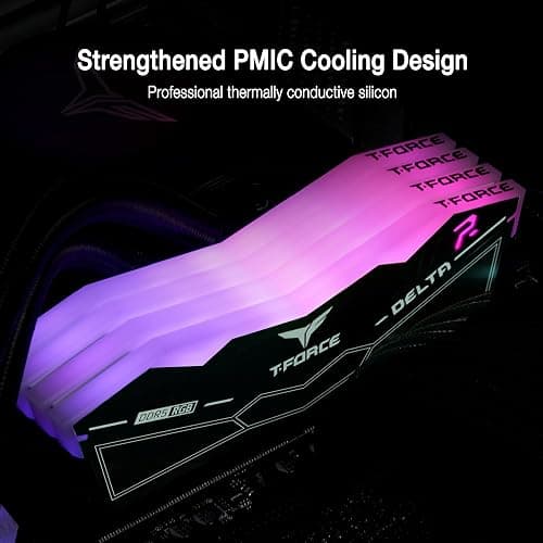 TEAMGROUP T-FORCE DELTA RGB DDR5 Ram 32GB (2x16GB) 6000MHz PC5-48000 CL30 Intel XMP 3.0 AMD Expo Compatible Desktop Memory Black FF3D532G6000HC30DC01 thumbnail 4