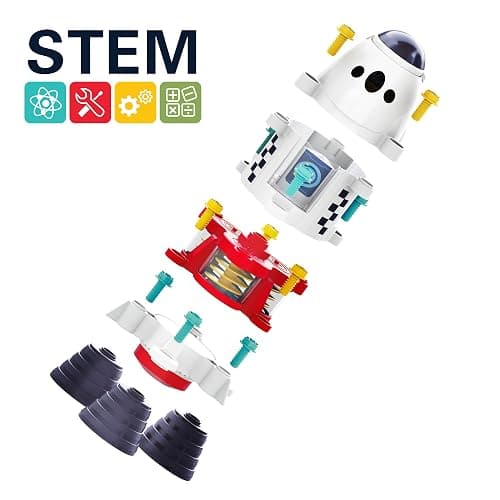 iPlay, iLearn Rocket Outer Space Toys, Kids Spaceship Playset with Space Shuttle, Electric Drill, 2 Astronauts, Educational STEM Take Apart Adventure Gift for 3 4 5 6 7 8 Year Old Boy Girl thumbnail 6