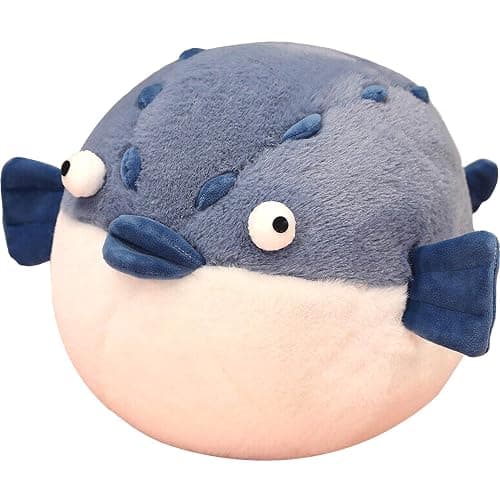 GailiMaiYa Puffer Fish Stuffed Animals 19.7'' Funny Stuffed Animals Soft Plushies,Chubby Puffer Fish Plush Toy,Unique Fat Pufferfish Stuffed Animals for Girls Kids Boys Birthday - Image 1