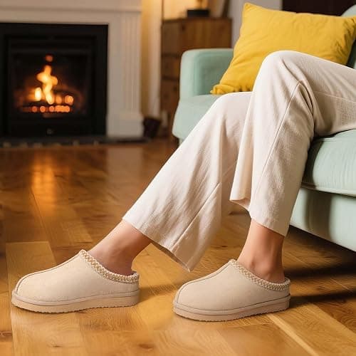 Générique Chaussons d'Hiver Fourrés, Pantoufles Maison Douces pour Femme & Homme, Chaussons d'Intérieur Confortable Antidérapants et Respirants avec Laine Chaud pour la Maison thumbnail 2