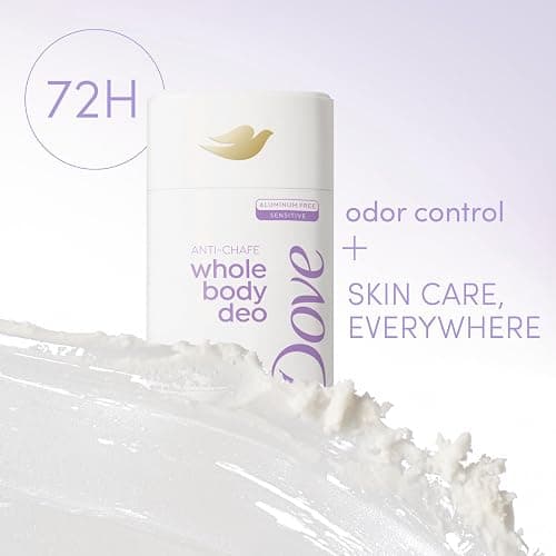 Dove Whole Body Deo Aluminum Free Anti-Chafe Deodorant Stick Coconut & Vanilla for 72h Odor Control 2.6 Oz thumbnail 3
