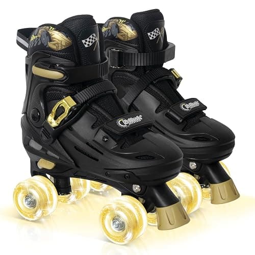 Nattork Adjustable Roller Skates for Kids Boys Girls- Teen Youth Age 4-16 - Cool Racing Car Indoor Outdoor Gift Idea for Birthdays Christmas - Image 1