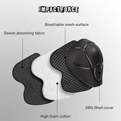 Kids Protective Gear Set - Knee Pads Elbow Pads with Wrist Guards for Ages 3-12 | 3-in-1 Safety Protective Gear for Skating, Cycling, Biking, Roller Skates, Scooters (Black, ‎M(8-12Years)) thumbnail 4