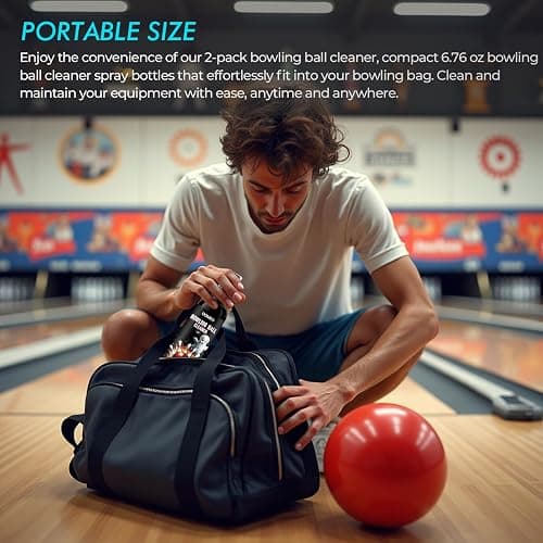 Bowling Ball Cleaner Spray - 1 Pack Bowling Cleaner Set with Cleaning Towel, Portable Bowling Accessories Kit - Removes Oil, Stains & Scuffs - Enhances Grip, Restores Tack & Prolongs Lifespan of Ball thumbnail 7