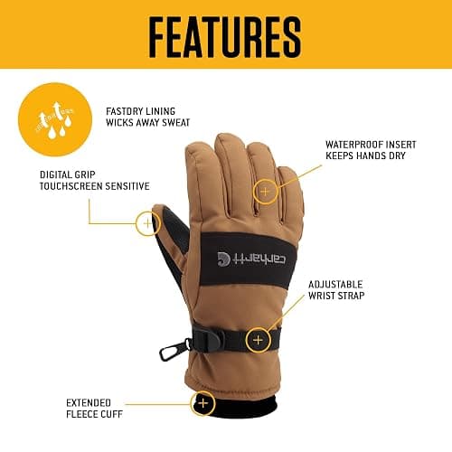Carhartt Men's Waterproof Insulated Knit Cuff Glove thumbnail 4