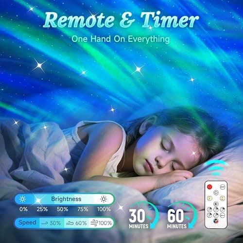 GLACIER GIFT Northern Lights Projector, Shell Night Light Built for Bedroom Nebula Lamp, Kids Dorm Decor, Cute Room Decor Aesthetic, Christmas Gifts for Teens thumbnail 4