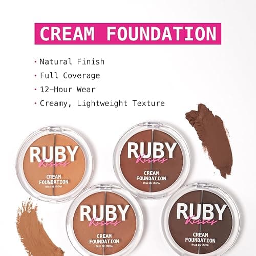 Ruby Kisses 3D Face Creator Cream Foundation & Concealer, 12 Hours Long Lasting, Medium to Full Coverage, Non-Greasy, Ideal for Makeup & Contour Palette (Level 3) thumbnail 3