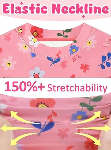 BliBliTaTa Girls Two Piece Long Sleeve Swimsuit Rash Guard Set, Kids Bathing Suit for Toddler, Size 3 Month to 8 9 10 12 14 thumbnail 7