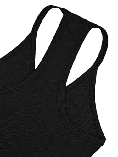 iGENJUN Workout Tops for Women Racerback Basic Tank Summer 2025 Camisole V Neck Slim Fit Ribbed Sleeveless thumbnail 7