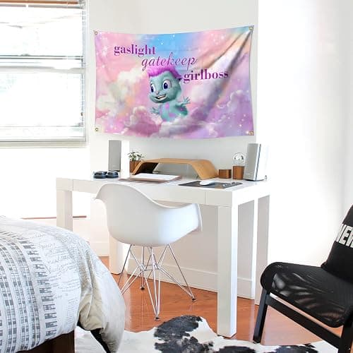 Funny Beliefs Happiness Tapestry 3 * 5 Feet With Four Brass Buttonholes For Hanging Suitable For Indoor University Dormitory Party Tapestry Art poster (girlboss) thumbnail 7
