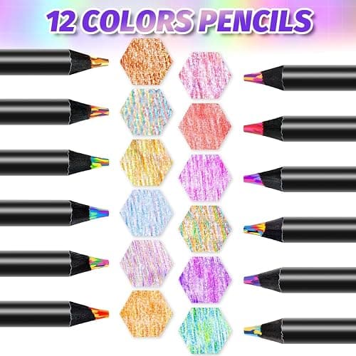 Yangmei Stocking Stuffers, Stocking Stuffers for Teen Girls,12 Rainbow Colored Pencils, Teen Girl Gifts Trendy Stuff, Art Supplies for Kids 9-12, Gifts for 5-12 Year Old Girl, Arts and Crafts for Kids thumbnail 3