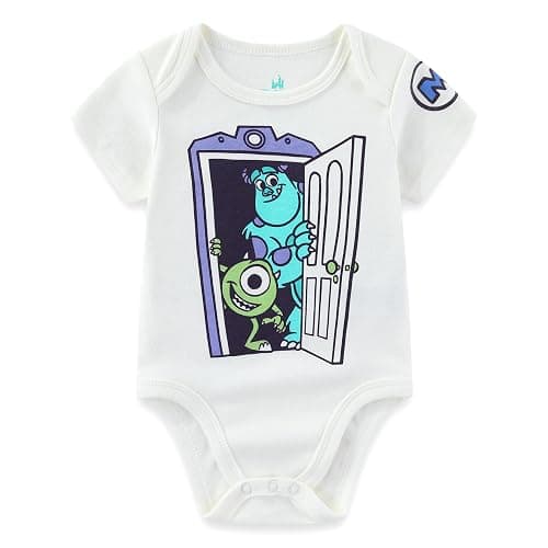 Disney Monsters Inc. Mike Wazowski James P. Sullivan Baby Boys 3 Pack Bodysuit Creeper for Newborn and Infant thumbnail 3