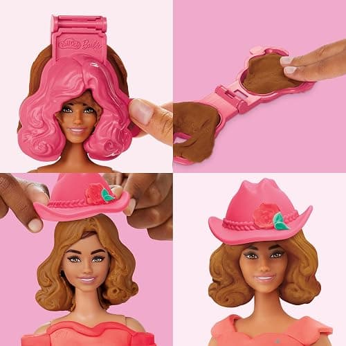 Play-Doh Barbie Florals and Fringe Set, Make Doll Clothes with Modeling Compound & 9 Fashion Accessories, Arts & Crafts for Girls & Boys 5+ thumbnail 4