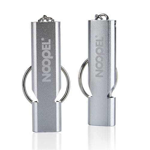 Emergency Survival Whistle Noopel Double Tubes Safety Whistles 2 pack with lanyard and keychain for Boating Outdoor Camping Hiking Backpacking Sports Dog Training thumbnail 2