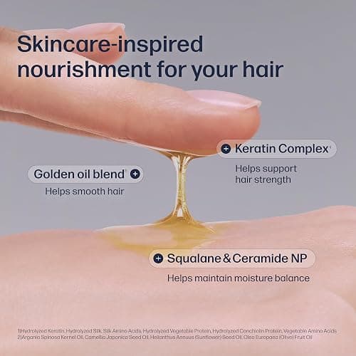 UNOVE Silk Oil Essence Hair Serum 70ml/2.4fl.oz | Nourishing Hair Oil for Dry, Frizzy, and Damaged Hair | Lightweight Smoothing Serum | Frizz Control and Split End Care | Heat Protection thumbnail 3