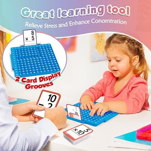 Torlam Math Flash Cards + Math Board, Multiplication Flash Card Times Table Chart, Math Manipulatives Division, Addition, Subtraction Math Games Toys for Kids, 1st, 2nd, 3rd, 4th, 5th, 6th Grade thumbnail 4
