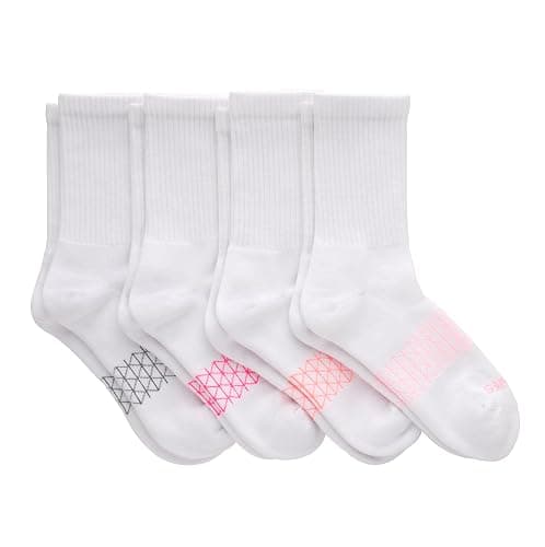 Hanes Women's Cushioned Crew Socks, Absolute Active Crew Socks For Women, Seamless Toe, 4-Pairs thumbnail 3