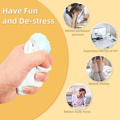 Chicooan 3 Pack Squishy Toys Beads Stress Balls, Crunchy Squishy Balls ASMR Toys with Air Pumps Smoothie Balls for Stress Relief, Squeeze Fidget Toys for Party Favors Employee Gifts thumbnail 5