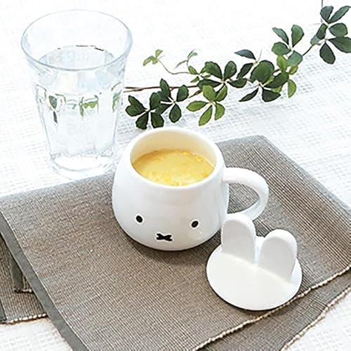 COTONOHA Japanese Ceramic Mug with Lid, 9.1 fl oz (270 ml), Cute Bunny Design, Dishwasher & Microwave Safe, Heat Retention Coffee Cup thumbnail 5