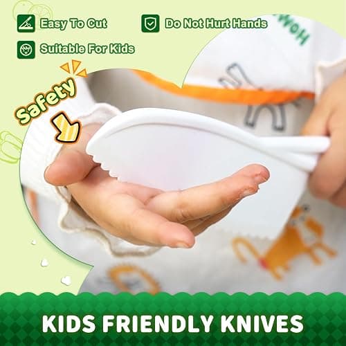 13 Pieces Montessori Kitchen Toys for Toddlers-Kids Cooking Sets Real-Toddler Toys Set for Real Cooking with Plastic Children Safe Knives Crinkle Cutter Kids Cutting Board thumbnail 4