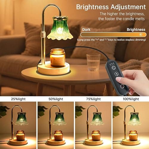 GEEZO Fragrance Candle Warmer Lamp，Electric Candle Warmer with Timer & Dimmer，Mom Christmas Birthday Gifts for Women, House Warming Gifts New Home Bedroom Decor thumbnail 6