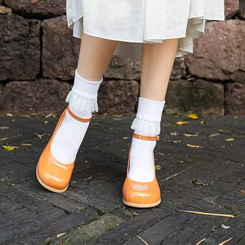 SEMOHOLLI Women Ankle Socks, Women Lace Ruffle Frilly Ankle Socks Fashion Ladies Girl Princess thumbnail 4