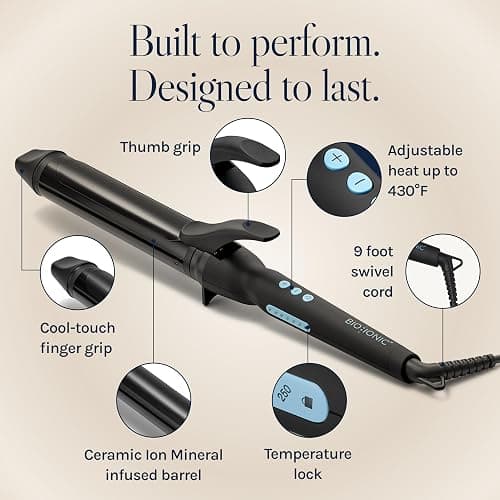 Bio Ionic Long Barrel Styler,Curling Iron with Moisture Heat Technology & NanoIonic MX, Verstatile Curling Wand thumbnail 6