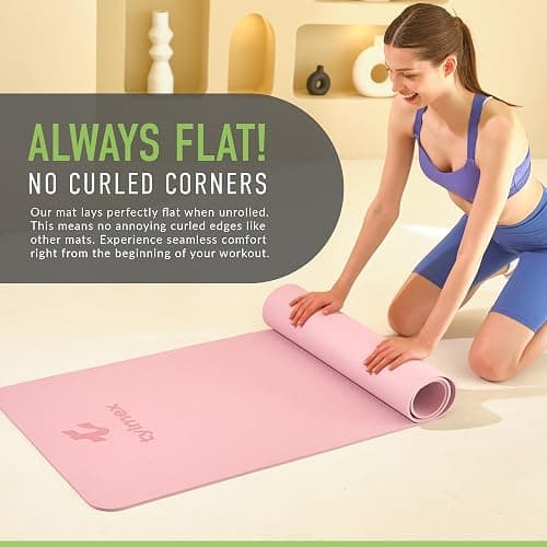 Tylmex Yogamatte TPE rutschfest 6mm | Umweltfreundliche Fitnessmatte für Yoga, Pilates & Workout | Trainingsmatte 183x61cm mit Tragegurt & Online-Übungsanleitung thumbnail 6