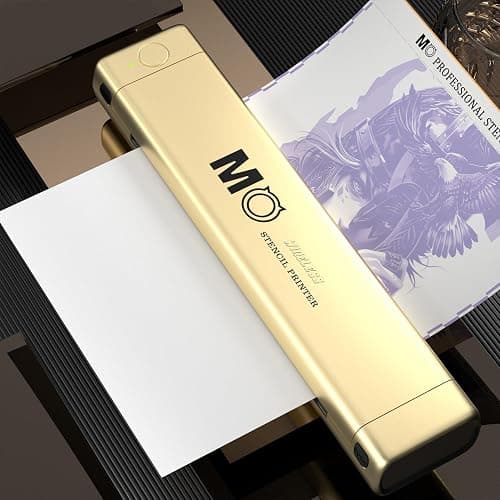 Tattoo Stencil Printer for Artist Unique Gold Tattoo Printer Professional-Grade Transfers Capable of Handling Complex Shading and Linework for Compatible with Smartphone & PC Tattoo Supplies thumbnail 8