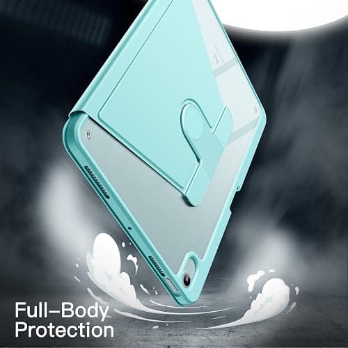 JETech Rotating Case for iPad Air 11-Inch M3/M2 (2025/2024), iPad Air 5/4 (2022/2020 5th/4th Generation), 360 Degree Rotation Protective Stand Cover Clear Back, Auto Wake/Sleep (Mint Blue) thumbnail 4