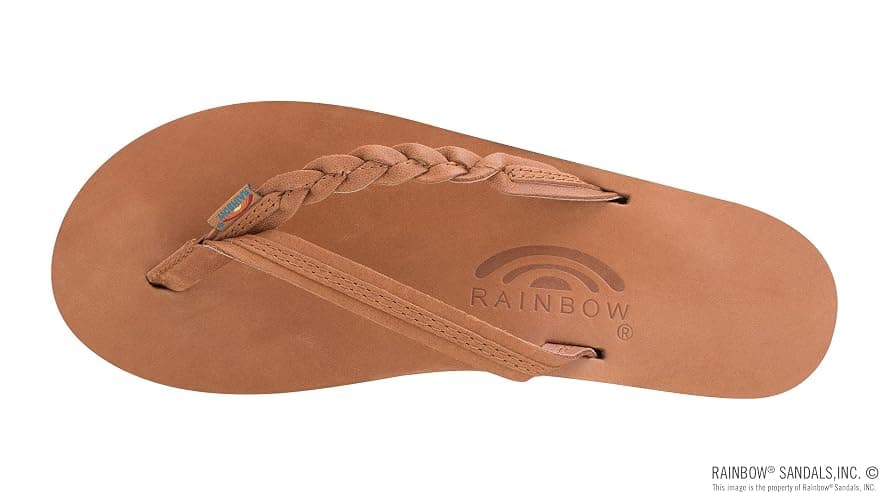 Rainbow Sandals Women’s Flirty Braidy Premier Leather w/Single Braided Strap - 5.5-6.5 Sierra Brown thumbnail 3