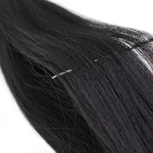 IXIMII Black Pre Stretched Braiding Hair 26 inch 3 packs #1B Prestretched Braids Hair Soft Straight Synthetic Braids Yaki Texture Hair Extensions thumbnail 5