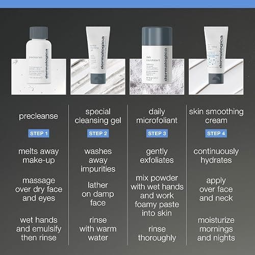 Dermalogica Discover Healthy Skin Kit - Includes: Precleanse, Face Wash, Face Exfoliator, & Moisturizer - Wash Away Impurities To Reveal Glowing Skin thumbnail 4