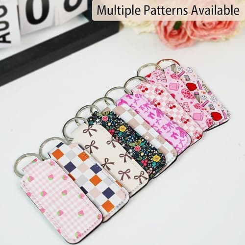 Haevola Cute Chapstick Holder Keychain for Women – Lip Balm & Lip Gloss Holder Keychain Accessories Gift, Purse Charm Clip thumbnail 7