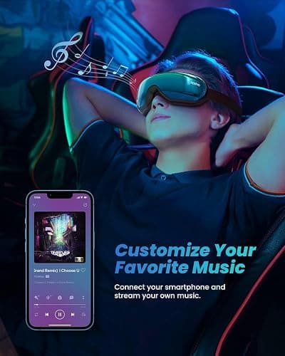RENPHO Eyeris 1 Eye Massager with Heat, Birthday Gifts Eye Mask for Mom Dad Women Men Her Him, Smart Sleep Mask with Voice for Relax, Reduce Strain thumbnail 8