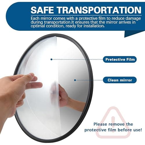 IMJONO 12" Acrylic Convex Mirror – Adjustable Wide Angle View Traffic Mirror for Enhanced Security Coverage in Rooms, Offices, Warehouses, Parking Lots, and Addressing Corner Blind Spot Areas thumbnail 5