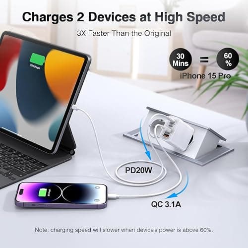 European Travel Plug Adapter USB C, 55W USB C European Charger 4-Port Fast Charger Type C Wall Charger USA to Europe Plug Adapter for iPhone 17 16 15 14 13 12 11 Pro Max X 8, Galaxy, Android thumbnail 5