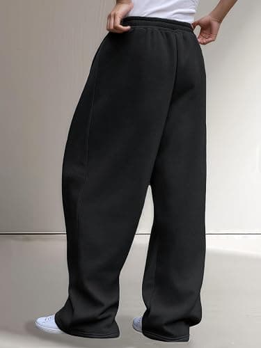 LuminBlaze Men’s Baggy Sweatpants Fleece Wide Leg with Elastic Drawstring Waist, Casual Loose Lounge Joggers thumbnail 5