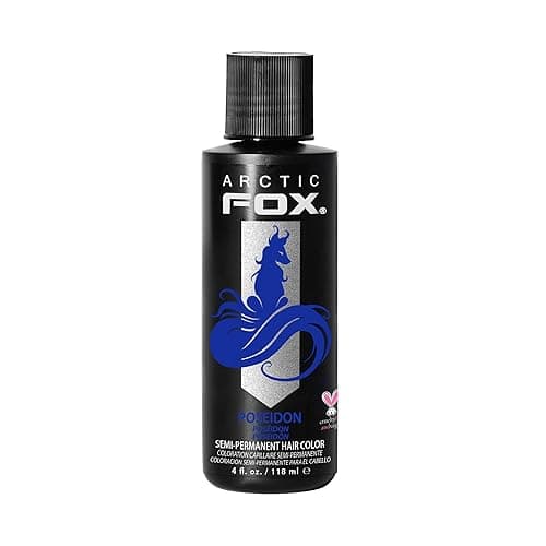 ARCTIC FOX Vegan and Cruelty-Free Semi-Permanent Hair Color Dye (4 Fl Oz, POSEIDON) - POSEIDON - 4 Fl Oz (Pack of 1)