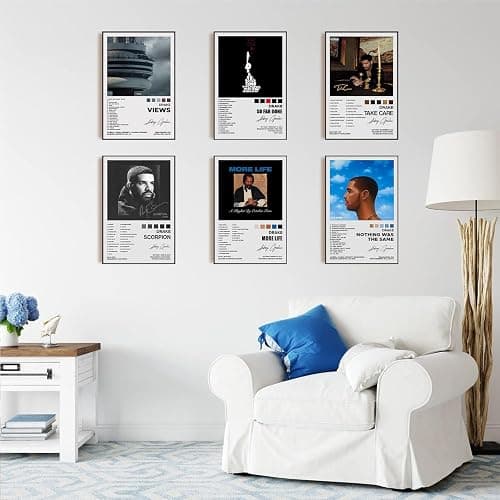 Drake Signed Limited Posters Music Album Cover Posters Room Aesthetic Canvas Wall Art Prints Set of 6 for Girl and Boy Teens Dorm Room Decor 8x12 inch Unframed thumbnail 4